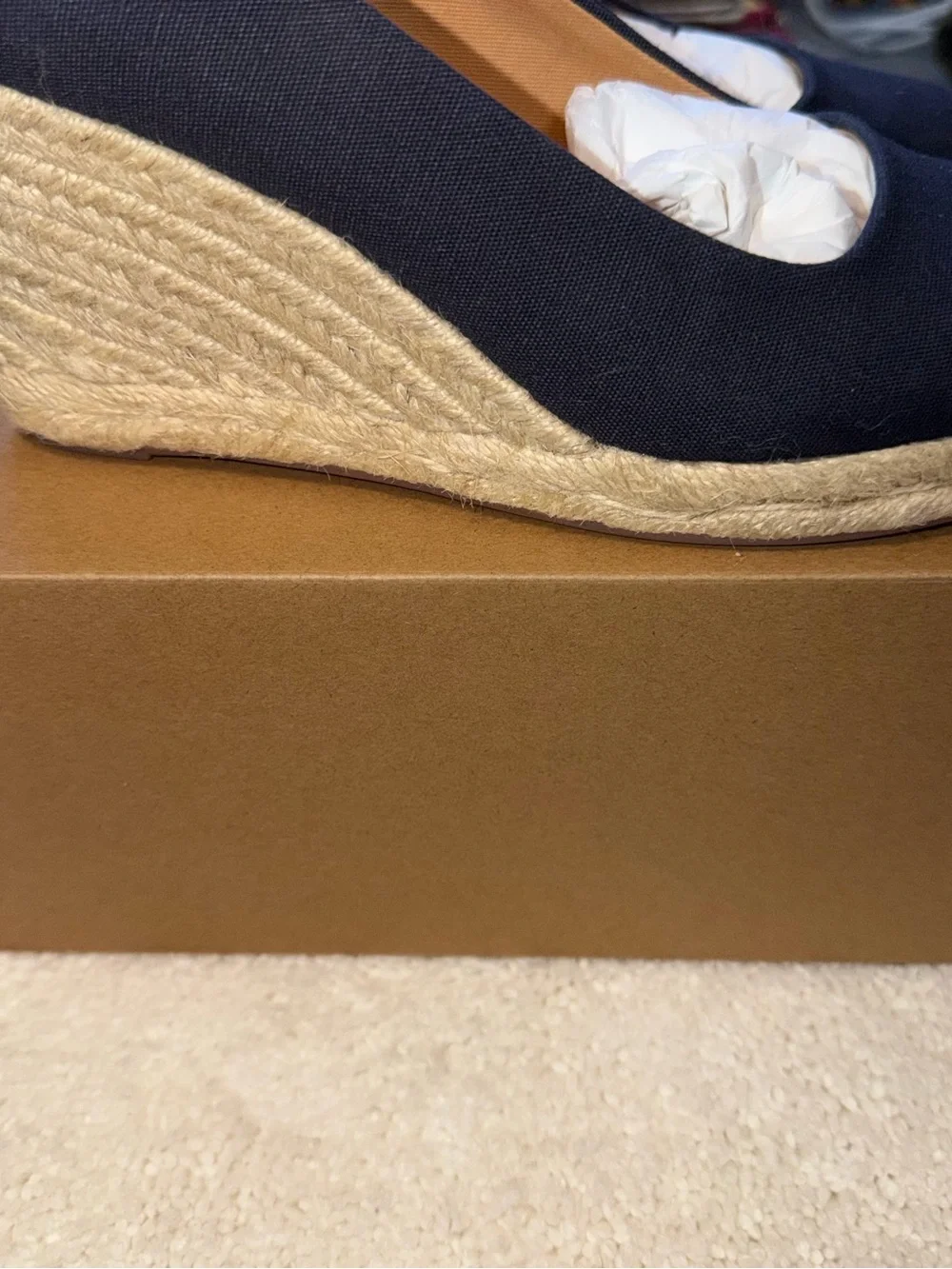 J. Crew Navy Canvas Espadrille Flats